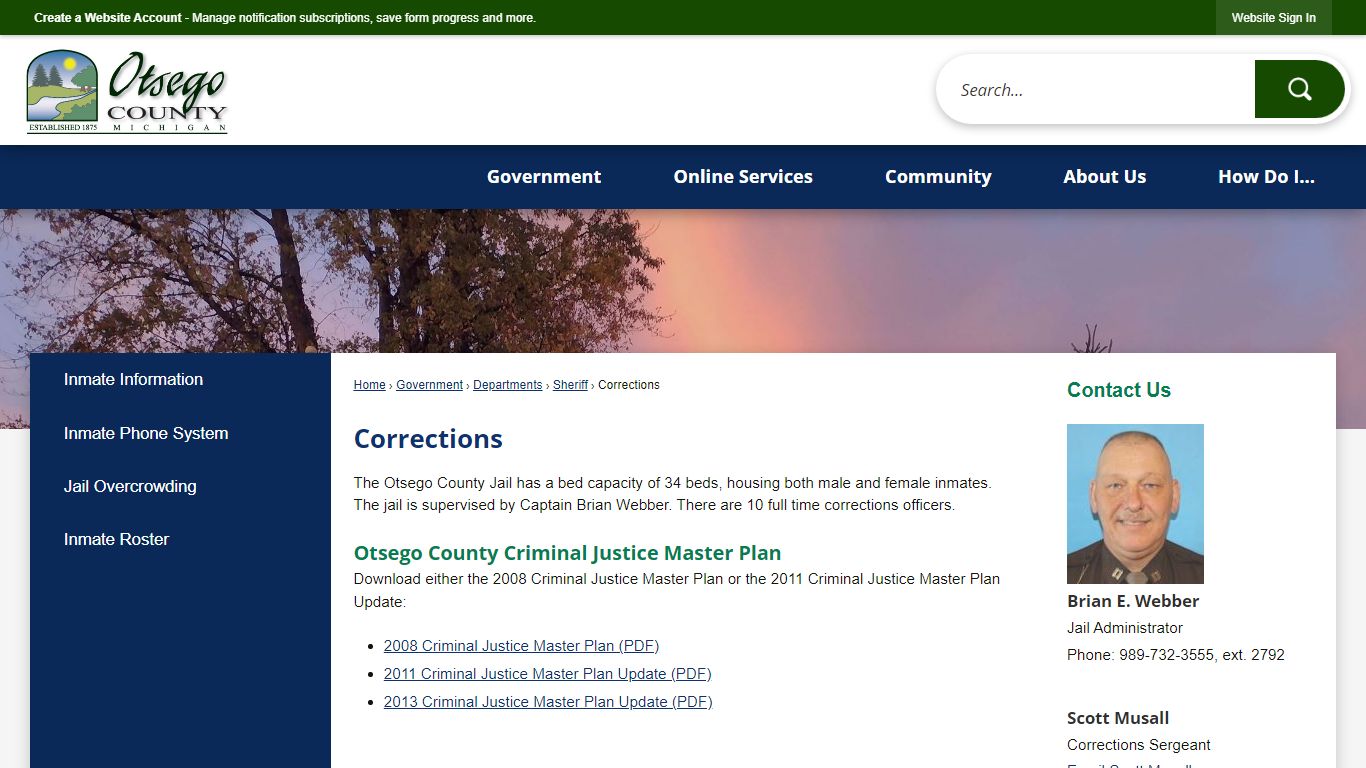 Corrections | Otsego County, MI